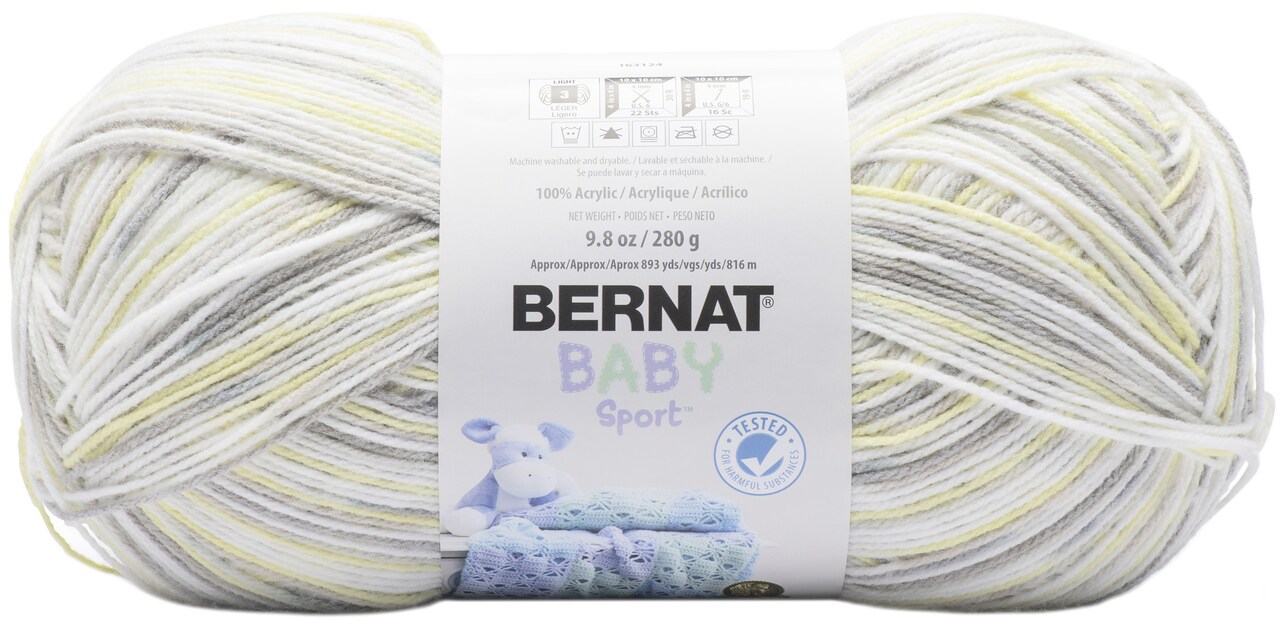 Bernat Baby Sport Big Ball Yarn - Ombres-Lemon Ombre